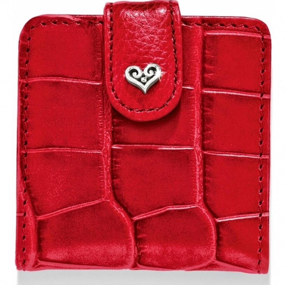 🌹Beautiful 🌹Brighton B Wishes Snappy Mirror Red Italian Leather